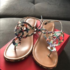 Multicolored Flat Sandals
